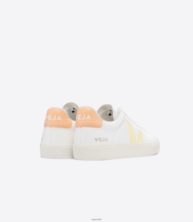 Veja hombres campo cuero sin cromo blanco melocotón sol PDFXH19 zapatos