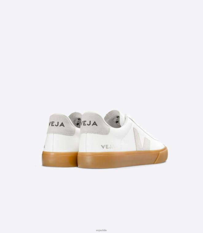 Veja hombres campo cuero sin cromo blanco natural natural PDFXH14 zapatos