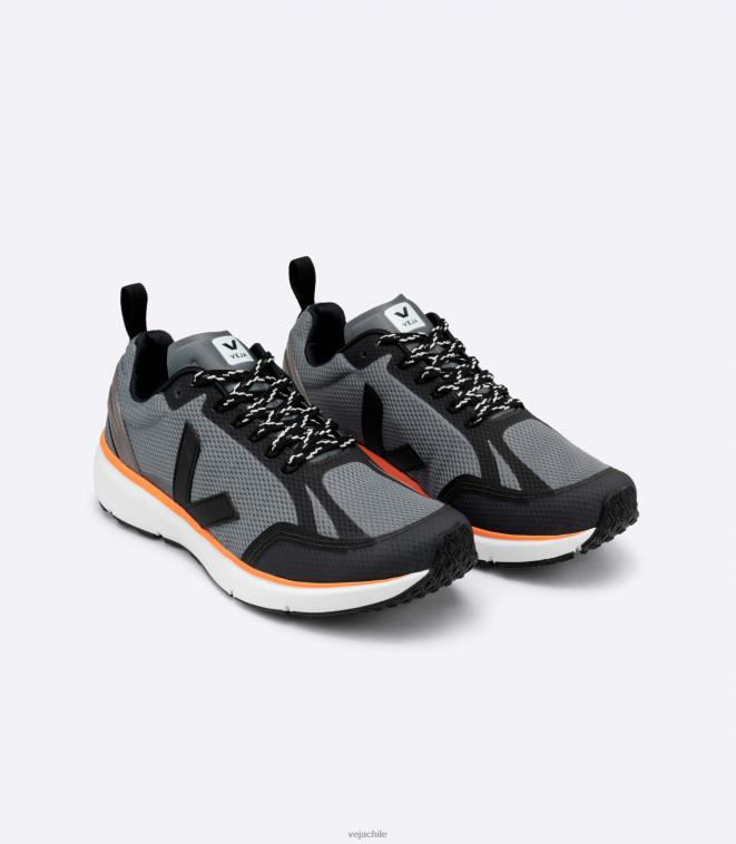 Veja hombres cóndor 2 alveomesh hormigón negro neón naranja PDFXH195 zapatos