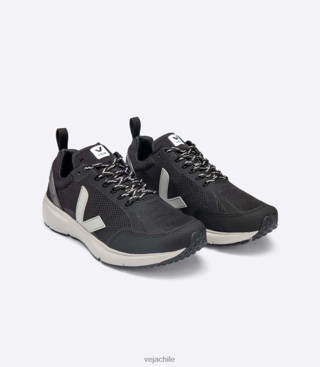 Veja hombres condor 2 alveomesh negro oxford suela gris PDFXH198 zapatos