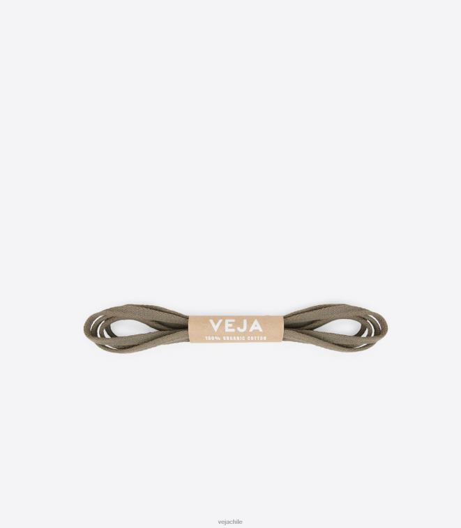 Veja hombres cordones algodon organico kaki PDFXH221 cordones