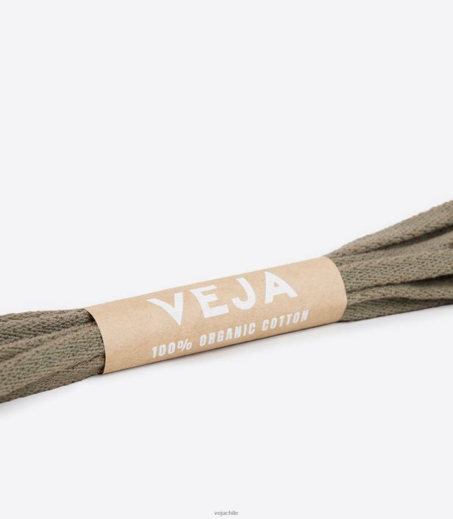 Veja hombres cordones algodon organico kaki PDFXH221 cordones