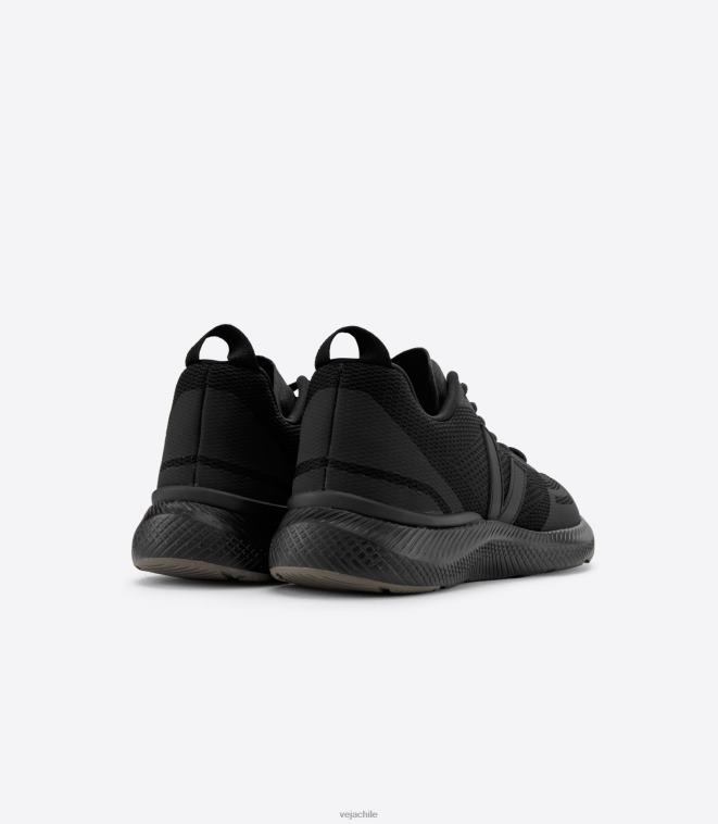 Veja hombres impala malla de ingeniería negro caqui completo PDFXH219 zapatos