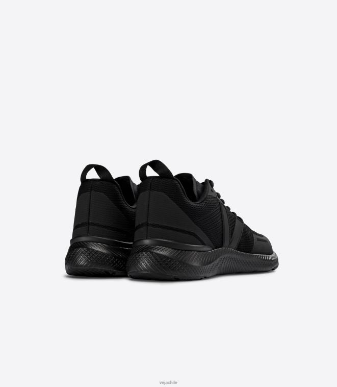 Veja hombres impala malla de ingeniería negro completo PDFXH214 zapatos