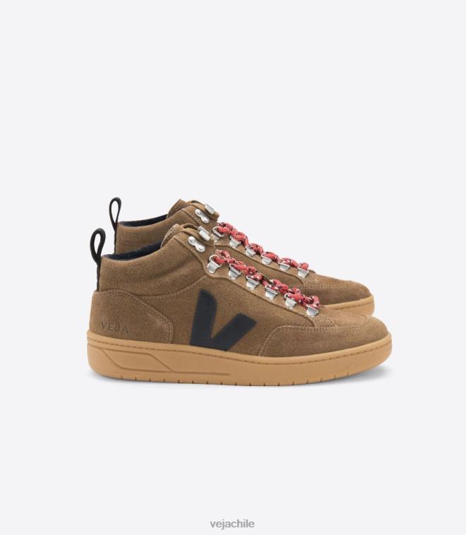 Veja hombres Ante roraima marrón negro suela natural. PDFXH119 zapatos