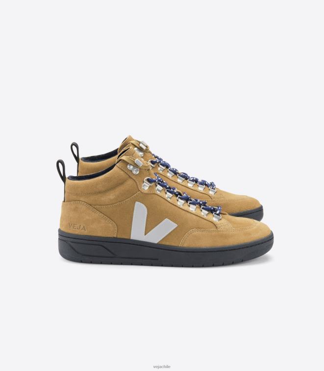 Veja hombres Tienda de gamuza roraima gris suela negra. PDFXH121 zapatos