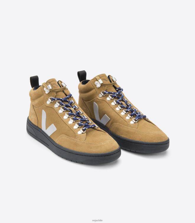 Veja hombres Tienda de gamuza roraima gris suela negra. PDFXH121 zapatos