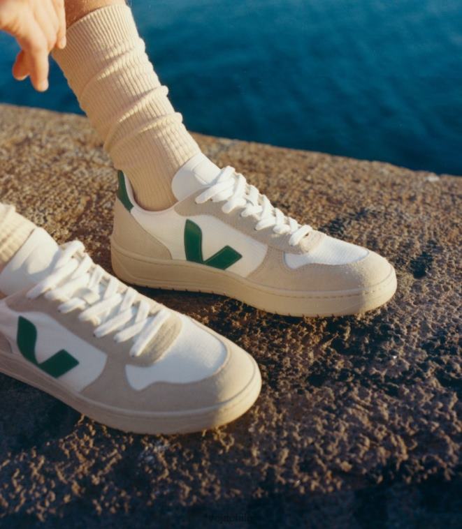 Veja hombres v-10 b-mesh blanco bretaña PDFXH58 zapatos
