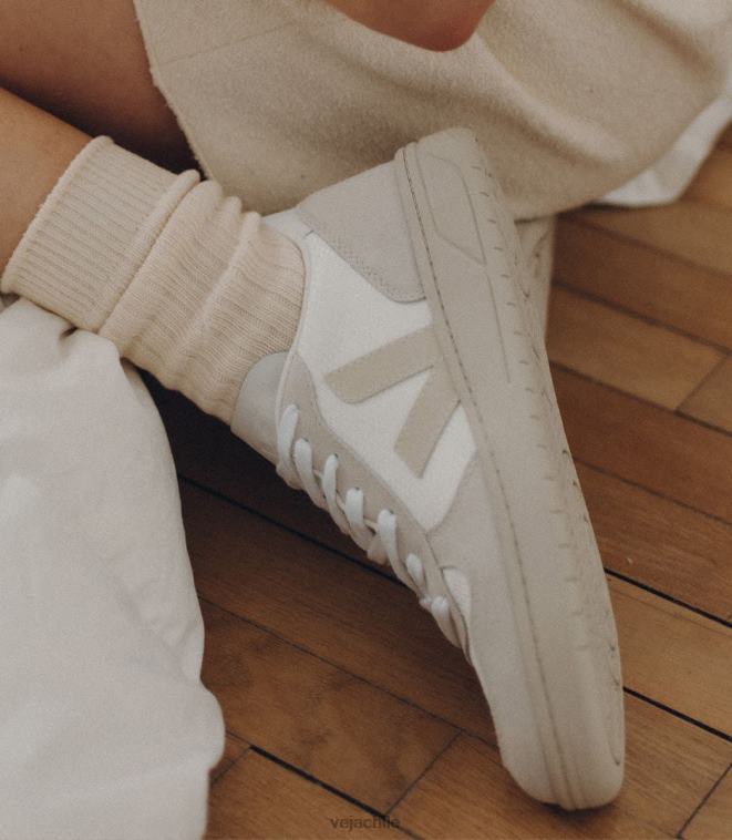 Veja hombres v-10 b-mesh blanco natural pierre PDFXH44 zapatos