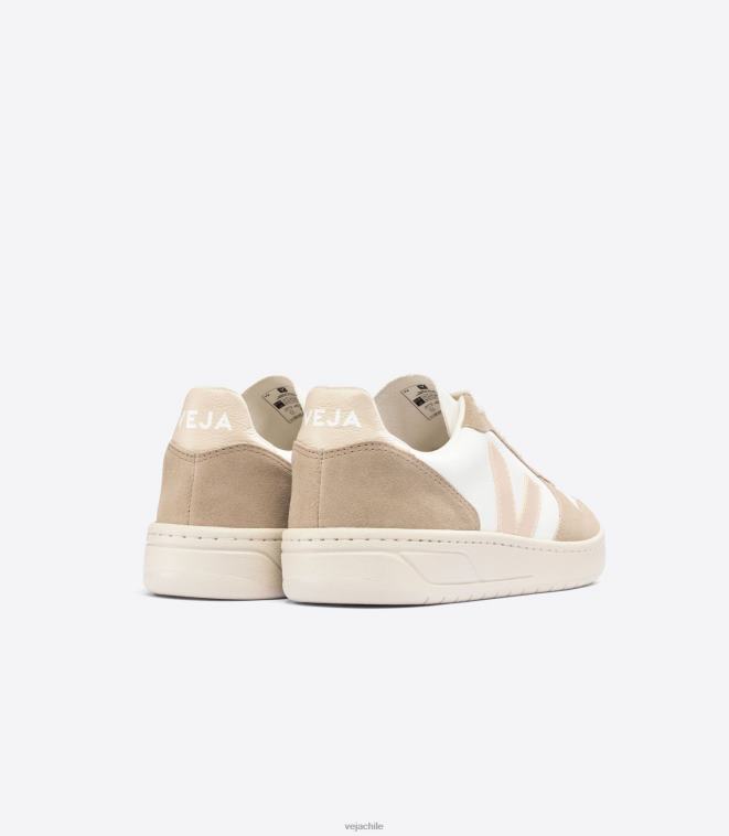 Veja hombres v-10 cuero sin cromo blanco sable sahara PDFXH39 zapatos