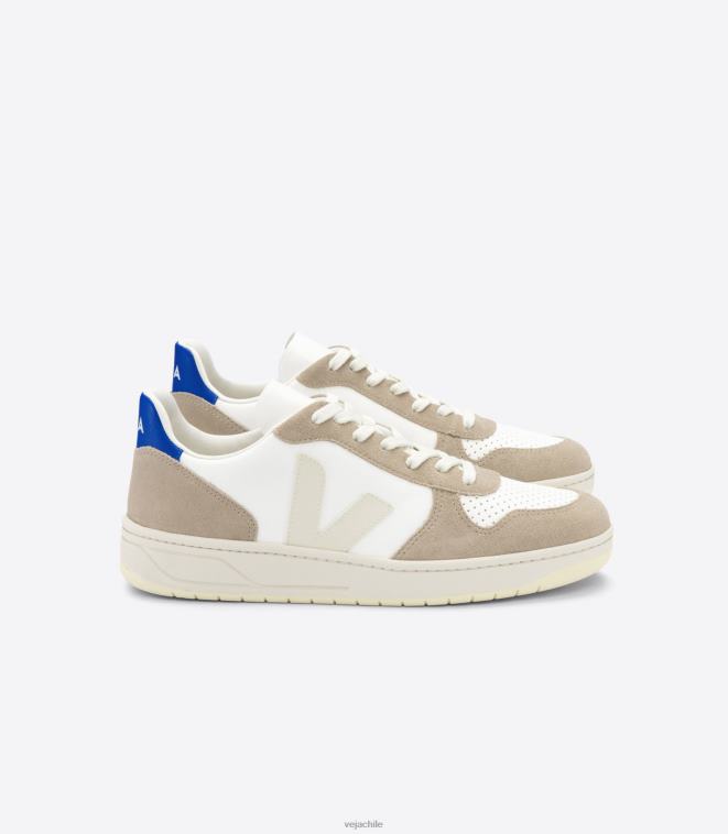 Veja hombres v-10 cuero sin cromo blanco sahara paros PDFXH68 zapatos