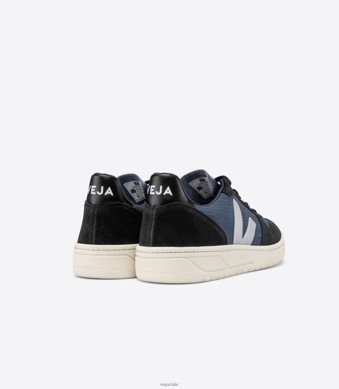 Veja hombres v-10 ripstop nautico oxford gris negro PDFXH62 zapatos