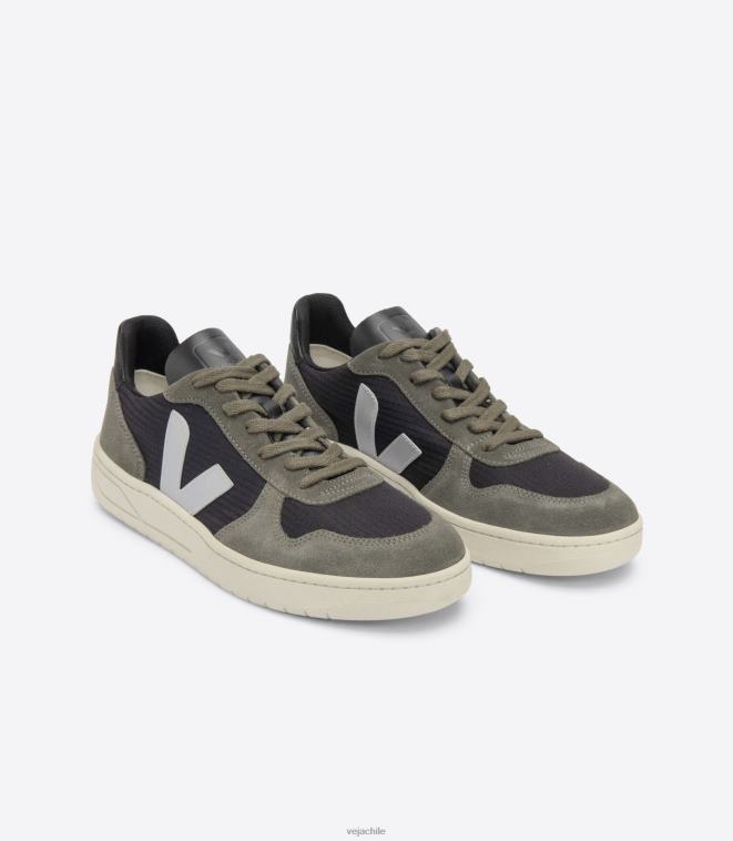 Veja hombres v-10 ripstop negro oxford gris barro PDFXH63 zapatos