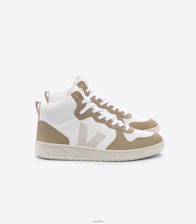 Veja hombres v-15 cuero sin cromo blanco pierre sahara PDFXH80 zapatos