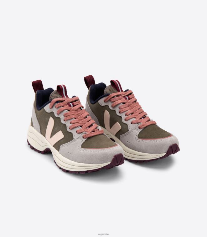 Veja hombres gamuza venturi kaki sable oxford gris PDFXH183 zapatos