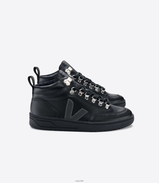 Veja mujer piel roraima negro grafito suela negra PDFXH253 zapatos