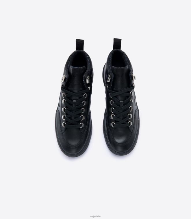 Veja mujer piel roraima negro grafito suela negra PDFXH253 zapatos
