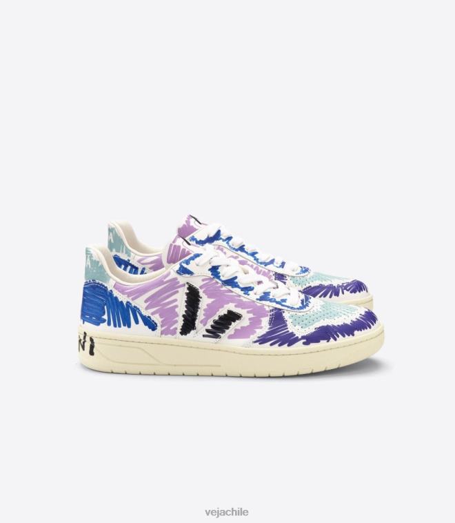 Veja X mujer v-10 cuero marni orquídea negro PDFXH236 zapatos