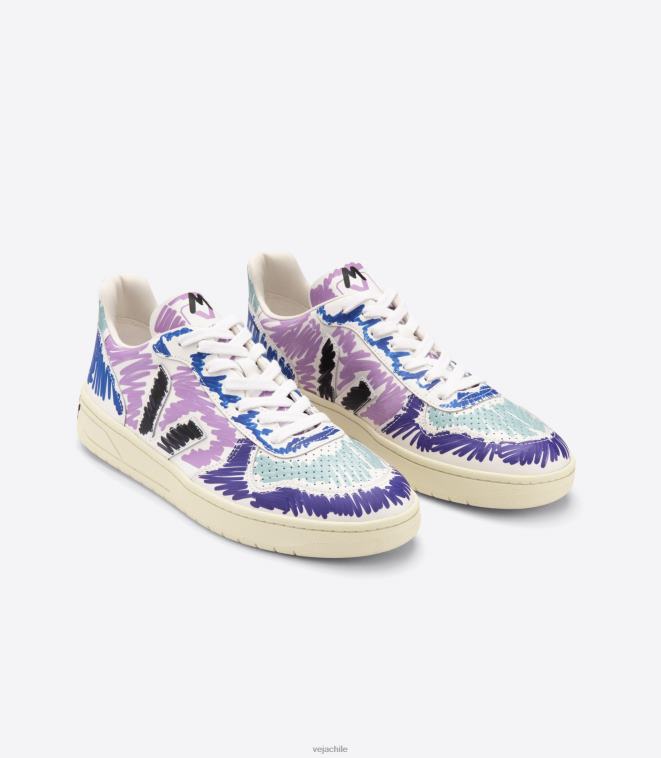 Veja X mujer v-10 cuero marni orquídea negro PDFXH236 zapatos