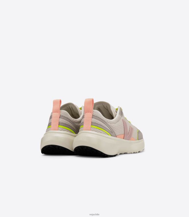 Veja niños canario cordones elásticos alveomesh natural nena PDFXH388 zapatos