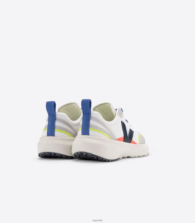 Veja niños cordones elásticos canario alveomesh blanco nautico PDFXH381 zapatos