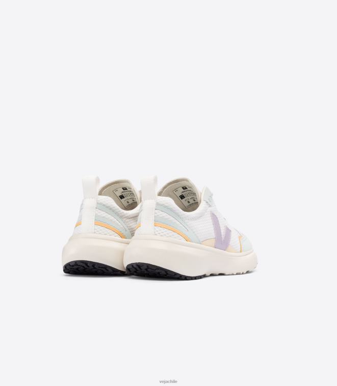 Veja niños cordones elásticos canario alveomesh blanco parme PDFXH386 zapatos