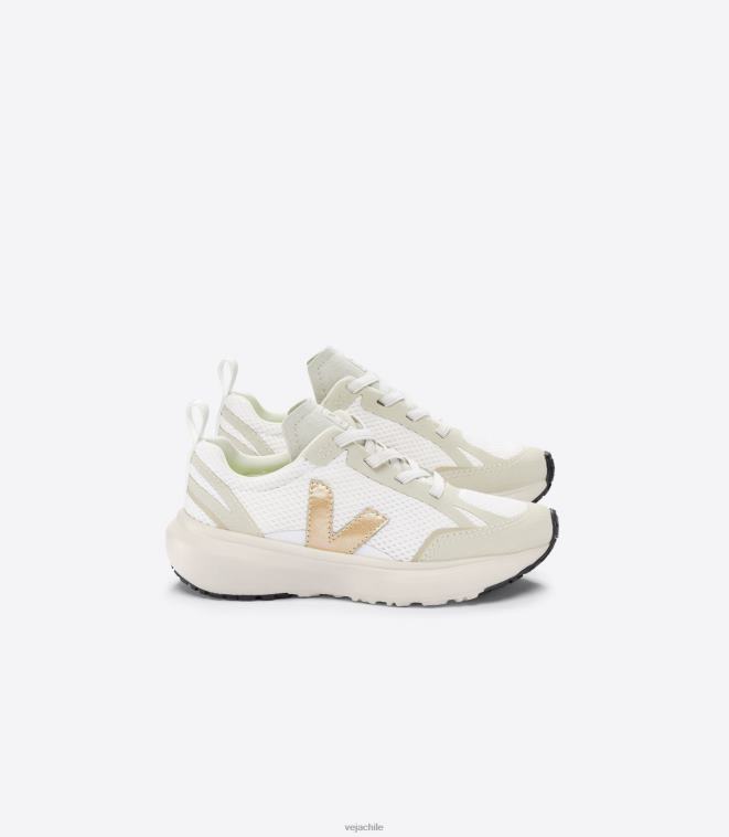 Veja niños cordones elásticos canario alveomesh blanco platinado PDFXH378 zapatos