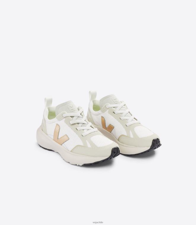 Veja niños cordones elásticos canario alveomesh blanco platinado PDFXH378 zapatos