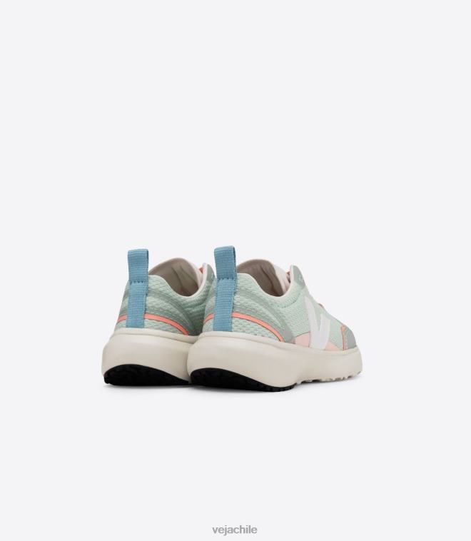 Veja niños cordones elásticos canario alveomesh matcha blanco PDFXH390 zapatos
