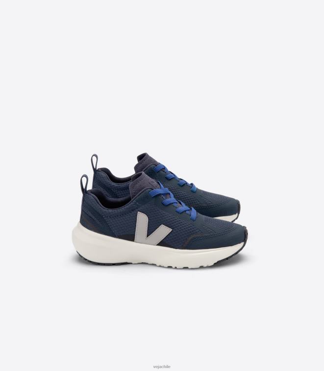 Veja niños cordones elásticos canario alveomesh nautico oxford gris PDFXH384 zapatos