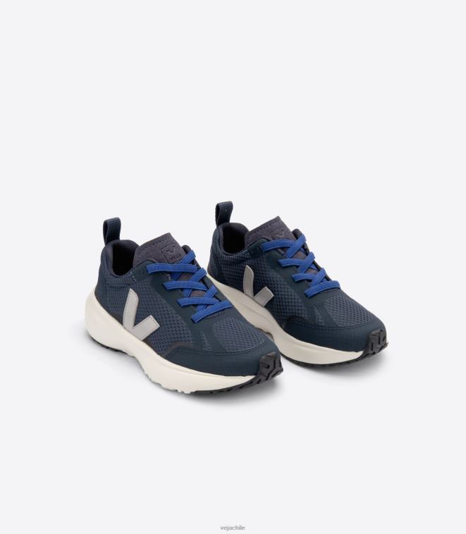 Veja niños cordones elásticos canario alveomesh nautico oxford gris PDFXH384 zapatos