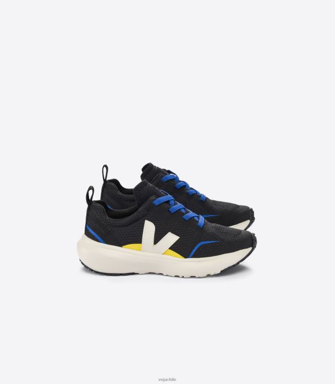 Veja niños cordones elásticos canario alveomesh negro pierre PDFXH380 zapatos