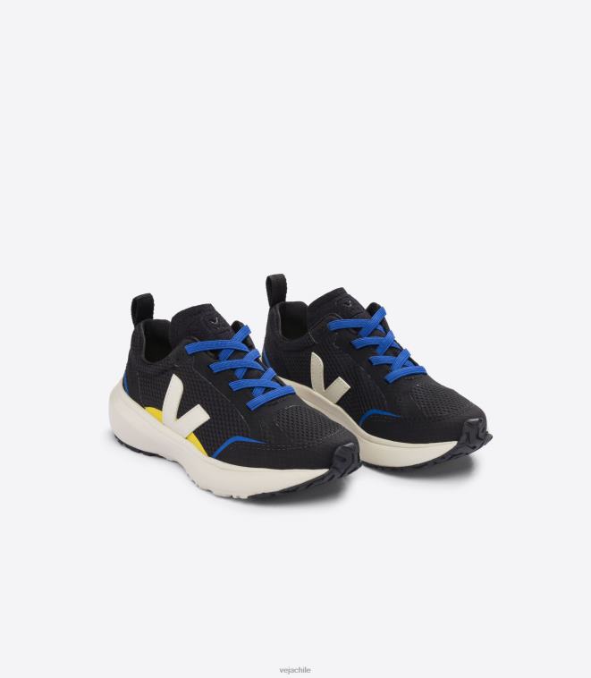Veja niños cordones elásticos canario alveomesh negro pierre PDFXH380 zapatos