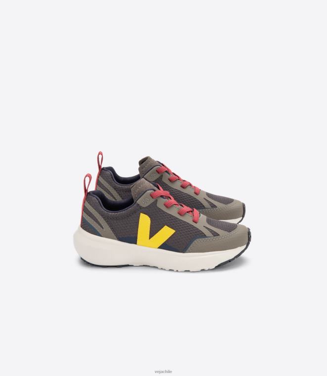 Veja niños cordones elásticos canarios alveomesh grafito tónico PDFXH375 zapatos