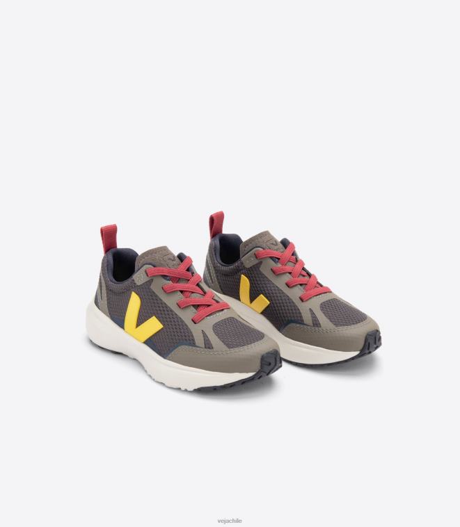 Veja niños cordones elásticos canarios alveomesh grafito tónico PDFXH375 zapatos