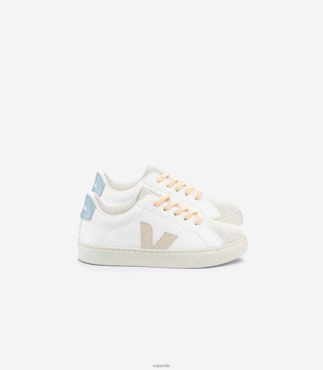Veja niños Cordones esplar cuero sin cromo acero sable blanco PDFXH332 zapatos
