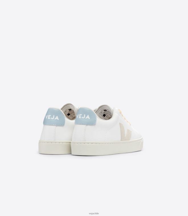 Veja niños Cordones esplar cuero sin cromo acero sable blanco PDFXH332 zapatos