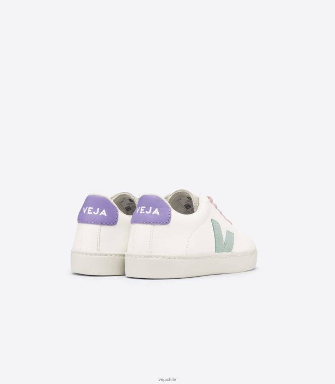 Veja niños Cordones esplar piel sin cromo blanco matcha lavande PDFXH330 zapatos