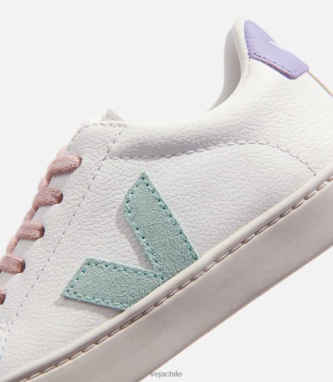Veja niños Cordones esplar piel sin cromo blanco matcha lavande PDFXH330 zapatos