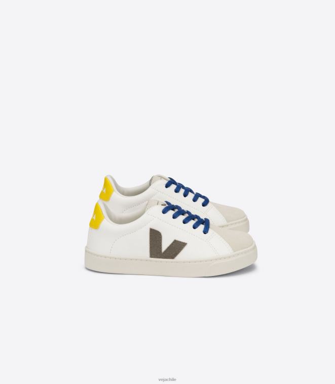 Veja niños Cordones esplar piel sin cromo blanco moonrock tónico PDFXH331 zapatos