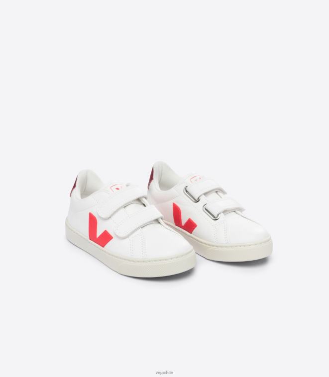 Veja niños esplar cuero sin cromo blanco rosa fluo marsala PDFXH322 zapatos