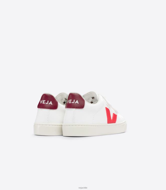 Veja niños esplar cuero sin cromo blanco rosa fluo marsala PDFXH322 zapatos