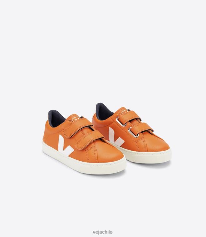 Veja niños esplar cuero sin cromo calabaza blanco PDFXH333 zapatos