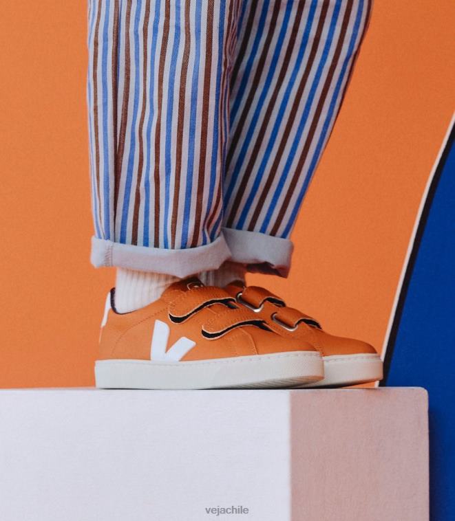 Veja niños esplar cuero sin cromo calabaza blanco PDFXH333 zapatos