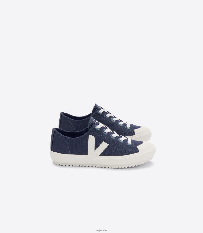 Veja niños flip cordones elásticos lona marine pierre PDFXH392 zapatos