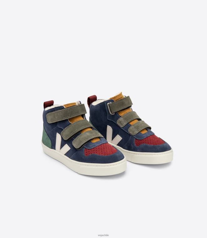 Veja niños v-10 gamuza de pelo medio multico nautico cyprus PDFXH352 zapatos