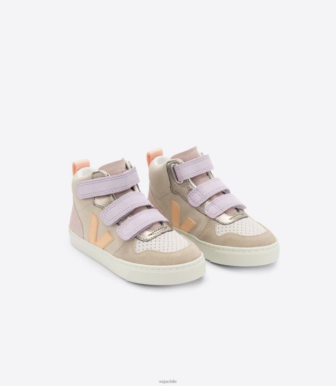 Veja niños v-10 mid ante multico melocotón almendra PDFXH350 zapatos