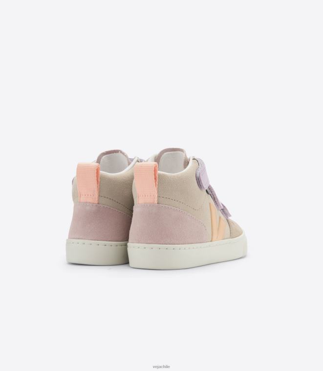 Veja niños v-10 mid ante multico melocotón almendra PDFXH350 zapatos