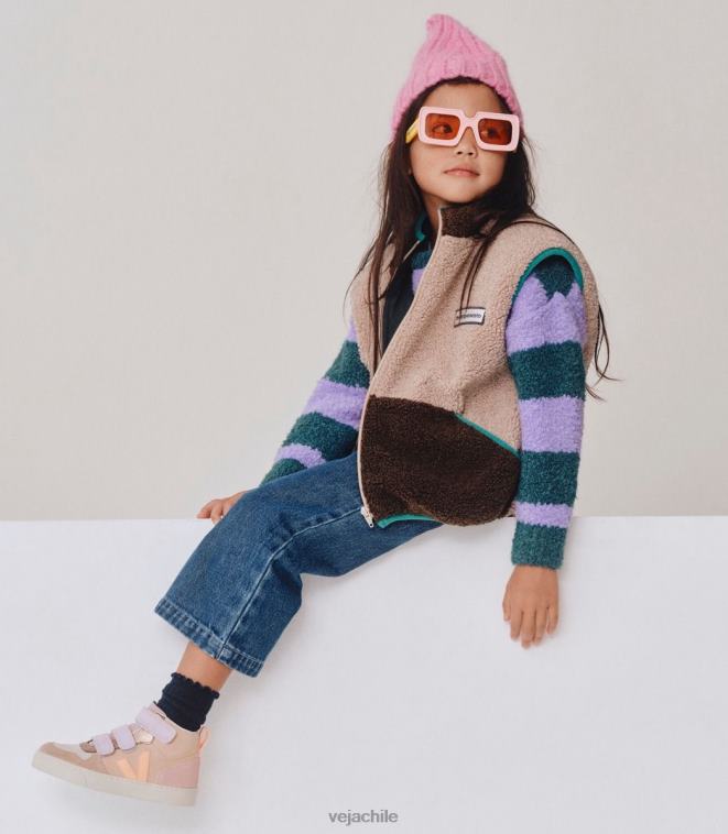 Veja niños v-10 mid ante multico melocotón almendra PDFXH350 zapatos