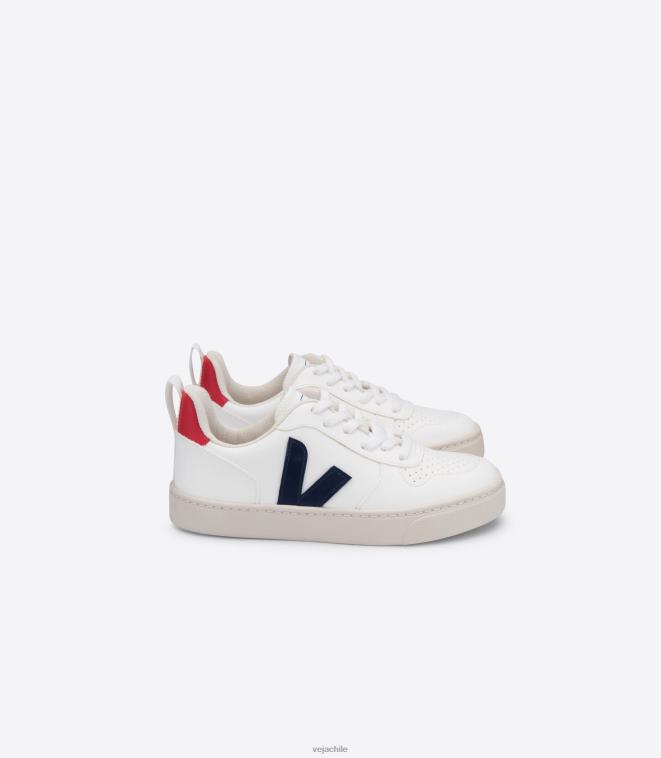 Veja niños v-10 cordones cwl blanco cobalto pekin PDFXH365 zapatos